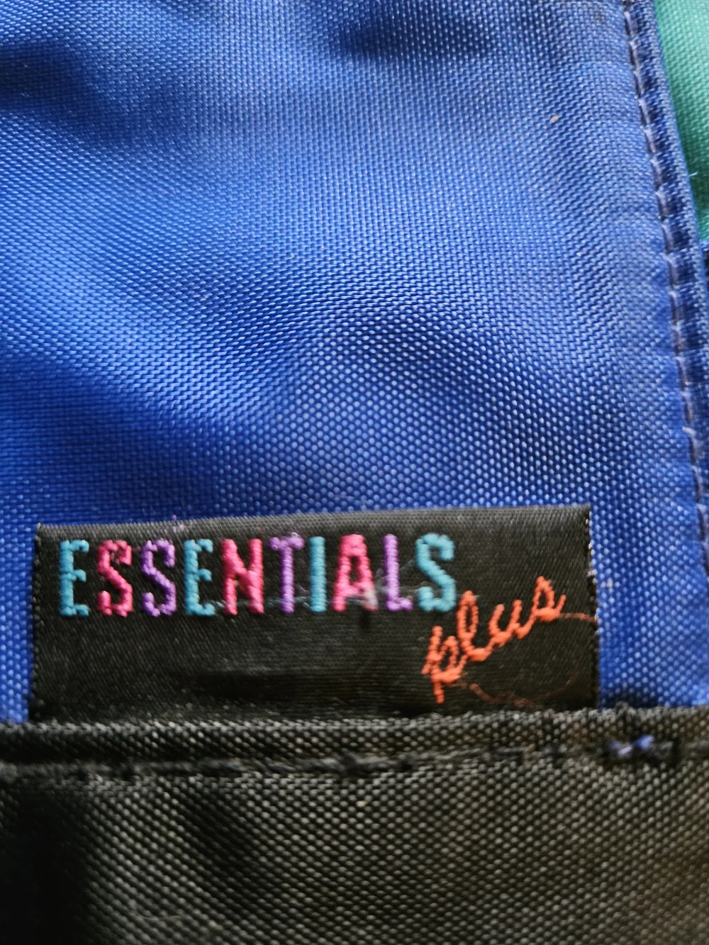 ESSENTIALS Blue & Teal Duffel Bag with Black Trim